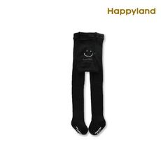 韓國 happyland2019fw 童褲襪 微笑素色褲襪(長筒襪 保暖襪 兒童褲襪) 黑