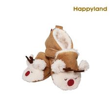 韓國 happyland19fw童鞋 麋鹿麂皮室內學步鞋 (學步鞋聖誕麋鹿童鞋刷毛童鞋)