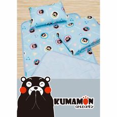 【17mall】熊本熊三件式睡墊 涼被 童枕 - 藍色/睡袋