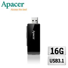 Apacer宇瞻 AH350 高速碟USB3.1-酷黑跑車版 16GB