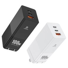 PowerRider 100W GaN氮化鎵三孔折疊快速充電器 PD100CA