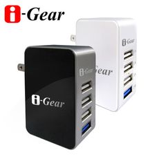 i-Gear 5.4A大電流4 port USB大電流旅充變壓器 IAU-54A