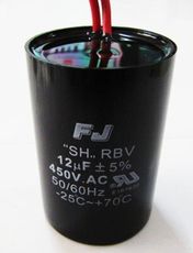 台灣製 FJ AC電容 運轉電容 12uf / 450v 帶線型 洗衣機電容