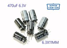 日本 nichicon 470uF 6.3V 電解電容 尺寸 : 6.3X11mm 10PCS/拍