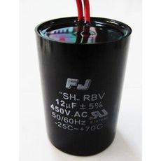 『正典UCHI電子』台灣FJ 運轉電容 12uf / 450v 帶線型 洗衣機電容