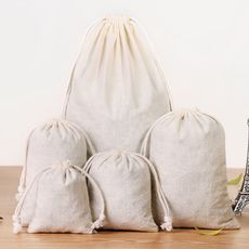 亞麻束口袋(5號-17x23cm) 米袋 棉麻袋 帆布袋 平口袋 手提袋 結緣品 禮物袋