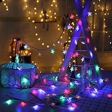 五角星銅線燈 LED(6米長) 電池盒 燈串 聖誕燈 告白氣球 星星燈 瓶子燈 氣氛燈