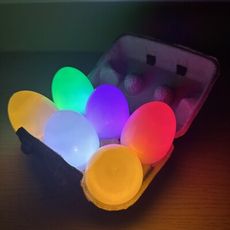 復活節 LED 塑膠彩蛋 發光彩蛋殼 空白蛋 扭蛋殼 DIY 造型蛋燈 小夜燈 蠟燭燈