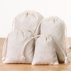 亞麻束口袋(6號-15x20cm) 米袋 棉麻袋 帆布袋 平口袋 手提袋 結緣品 禮物袋