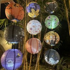 萬聖節 紙燈籠 圓燈籠 卡通燈籠 (30cm-10款) 造型燈籠 南瓜燈 告白氣球 鬼屋 餐廳佈置