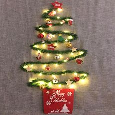 DIY 聖誕紅 聖誕樹 (綠藤蔓) LED燈樹 牆面佈置 耶誕樹 店面擺設 居家裝飾 牆貼