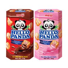 【Meiji 明治】貓熊夾心餅乾 (巧克力/草莓口味二款任選)