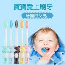 出口韓國-兒童牙刷超細軟毛可立式吸盤牙刷4支裝