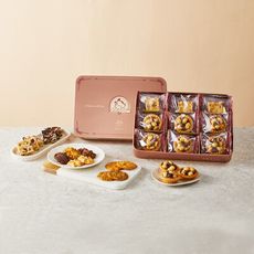 【艾薇手工坊】戀戀雪花禮盒 24入 (豆塔+餅乾+雪花餅) (鐵盒附提袋)