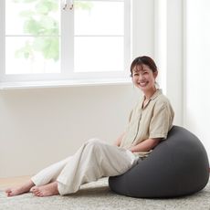 日本製hanalolo懶骨頭-洋蔥款80L針織布-鐵灰綠色