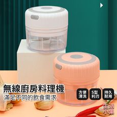 【現貨+台灣出貨】無線廚房料理機 小 二刀頭 充電款 料理機 搗蒜器 蒜泥器神器 蒜泥機 嬰兒副食