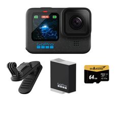 【GoPro】HERO 12 全方位攝影套組(主機+磁吸旋轉夾+Enduro原廠電池+64G記憶卡)