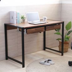 【澄境】MIT雙插座附二小抽加粗鐵管電腦桌(寬110公分) 書桌 辦公桌 工作桌 桌子 TA079