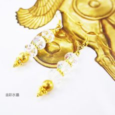 【粉紅堂 飾品】奢華亮眼 耳環 ＊銀彩水晶 / 金彩水晶 / 石榴紅 / 水藻綠＊