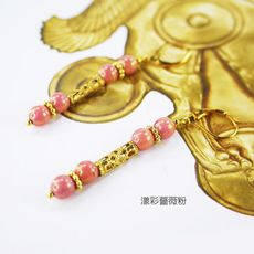 【粉紅堂 飾品】希臘女神鏤空雕花圓柱 珠珠耳環 ＊青竹青/金點黑/漾彩薔薇粉/淡粉染茶水色＊