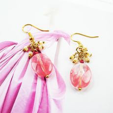 【粉紅堂 飾品】 美麗櫻桃石耳環