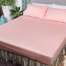 《40支紗》100%精梳棉 雙人床包枕套三件式【經典純色-共9色】-麗塔寢飾-