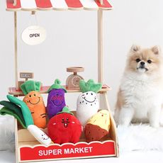 韓國【ParisDog】蔬菜藏食發聲玩具 (寵物玩具)