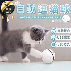 【LED發光自動逗貓球 】自動寵物玩具球  USB充電　HAPA72