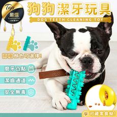 【天然TPR材質　防止牙齦出血！】狗狗潔牙神器 漏食玩具 寵物牙刷　HAPA73
