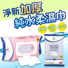 【衛生清潔 無酒精】淨新加厚純水柔濕巾 10抽款 乾洗手 純水濕紙巾 抗菌濕紙巾 TNHB91