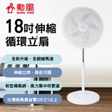 勳風 18吋伸縮循環立扇/新型導風扇(HFB-K1869)