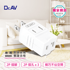 【N Dr.AV聖岡科技】TNT-33 美式T型變向三面插_2入組