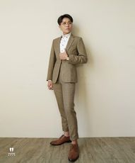 小版男西裝-羊毛復古千鳥格