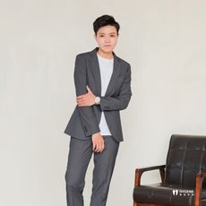 小版男西裝外套-尖晶灰