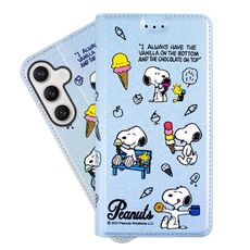 【SNOOPY/史努比】三星 Samsung Galaxy S24 彩繪可站立皮套(最愛冰淇淋)