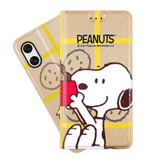 【SNOOPY/史努比】Sony Xperia 10 VI (六代) 彩繪可站立皮套(吃餅乾)