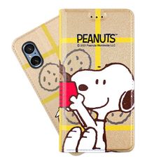 【SNOOPY/史努比】Sony Xperia 5 V (6.1吋) 彩繪可站立皮套(吃餅乾)