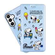 【SNOOPY/史努比】三星 Samsung Galaxy A25 5G 彩繪可站立皮套(最愛冰淇淋