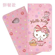 【Hello Kitty】HTC U Play 5.2吋 戀愛系列彩繪可站立皮套(野餐款)