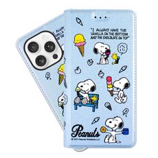 【SNOOPY/史努比】iPhone 16 Pro (6.3吋) 彩繪可站立皮套(最愛冰淇淋)