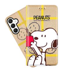 【SNOOPY/史努比】三星 Samsung Galaxy A25 5G 彩繪可站立皮套(吃餅乾)