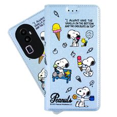 【SNOOPY/史努比】OPPO Reno10 Pro+ 彩繪可站立皮套(最愛冰淇淋)