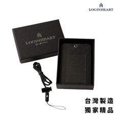 【LOGINHEART】免取卡正面感應證件套 經典黑 可客製 其他夾層票卡不干擾 臺灣製造獨家精品