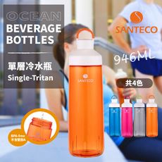 【法國SANTECO 】 Santeco Ocean 單層 Tritan- 946ml 冷水瓶-4色