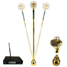 JYC Music KB-360T-GFW 無線款可搖式麥克風-含底座/可升降/含主機/復古金/限量