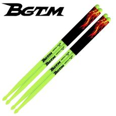 BGTM嚴選AMERICA NYLON-5A尼龍鼓棒2雙入-黃色