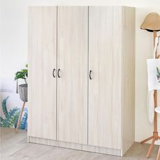 《HOPMA》白色美背工業風三門衣櫃 台灣製造 衣櫥 臥室收納 大容量置物