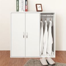 《HOPMA》白色美背二門一格組合式衣櫃 台灣製造 衣櫥 臥室收納 大容量置物