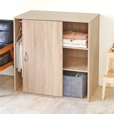 《HOPMA》白色美背滑門 台灣製造 推門三格組合式衣櫃 衣櫥 臥室收納 大容量置物
