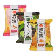 日本【Pelican】洗面皂80g(馬油潤白/蜂蜜滋養/小豆島橄欖)